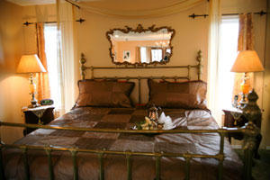 Hemingway Suite showing the luxurious king bed